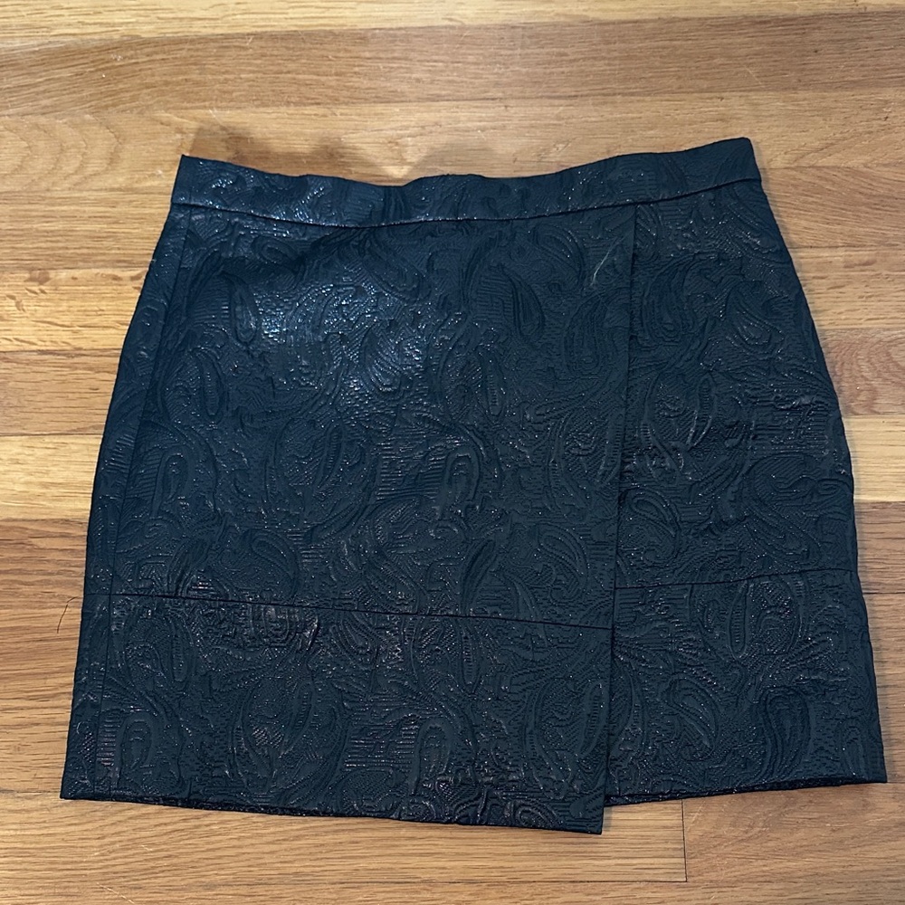 J. Crew NWT Elegant Black Jacquard Women's Skirt